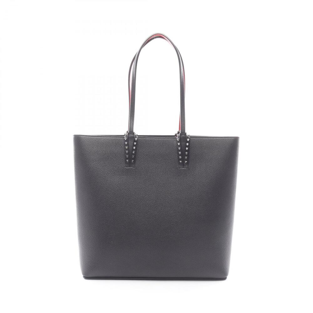 Christian Louboutin CABATA Spike Studded Tote Bag Leather Black